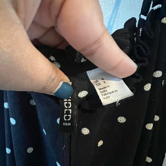 Black and white polka dot romper - Picture 3 of 5